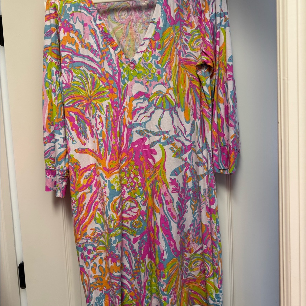Lilly Pulitzer Multicolor Floral Long Sleeve Dress